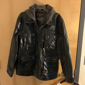 Brave Soul Men’s Biker Jacket large